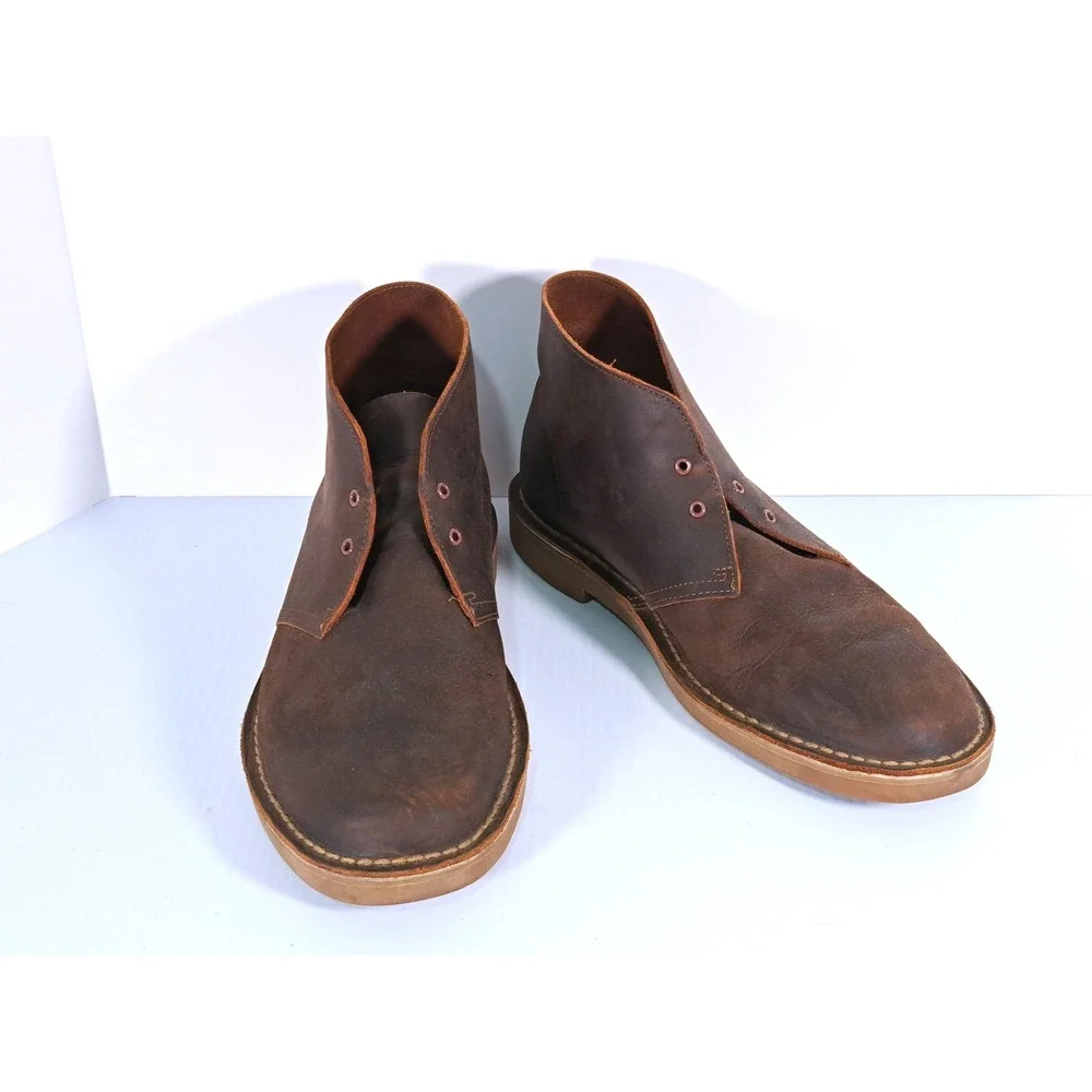 Clarks Bushacre 3 Mens 12 Dark Brown Beeswax Leather Chukka Desert Boot 26153542